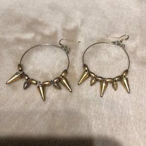 ALEX AND ANI Spike Earrings! Brassy finish/rustic.